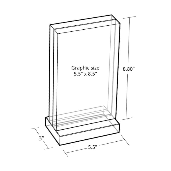 The Imperial Collection: Acrylic Block On Base 5.5W X 8.5H